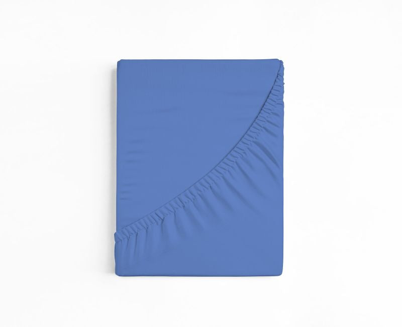 bettwarenland | bellana® deLuxe Edel-Jersey Topper Spannbettlaken | ciel | gefaltet