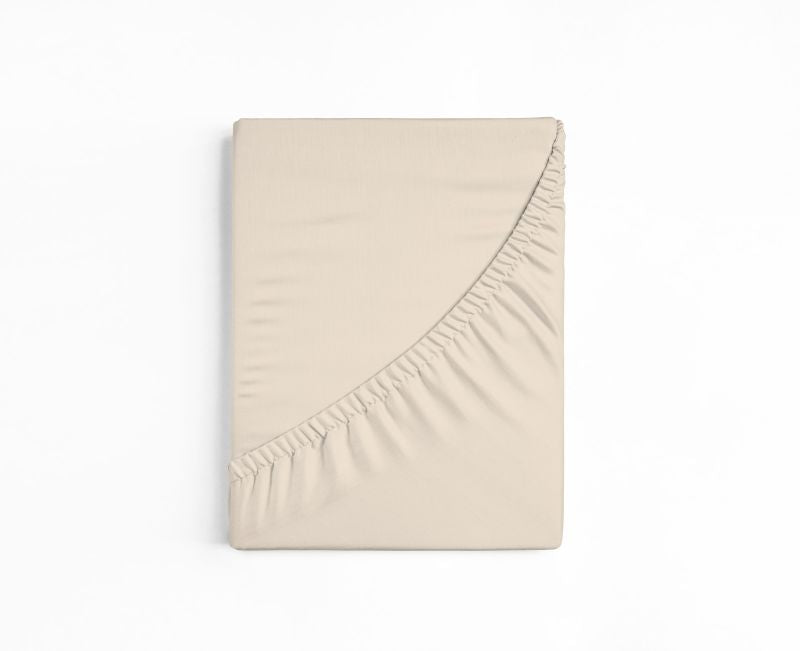 bettwarenland | bellana® deLuxe Edel-Jersey Topper Spannbettlaken | creme | gefaltet