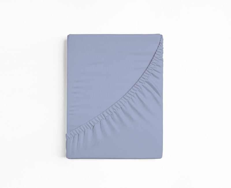 bettwarenland | bellana® deLuxe Edel-Jersey Topper Spannbettlaken | hellblau | gefaltet