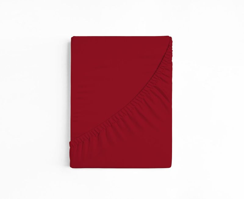 bettwarenland | bellana® deLuxe Edel-Jersey Topper Spannbettlaken | rubin | gefaltet
