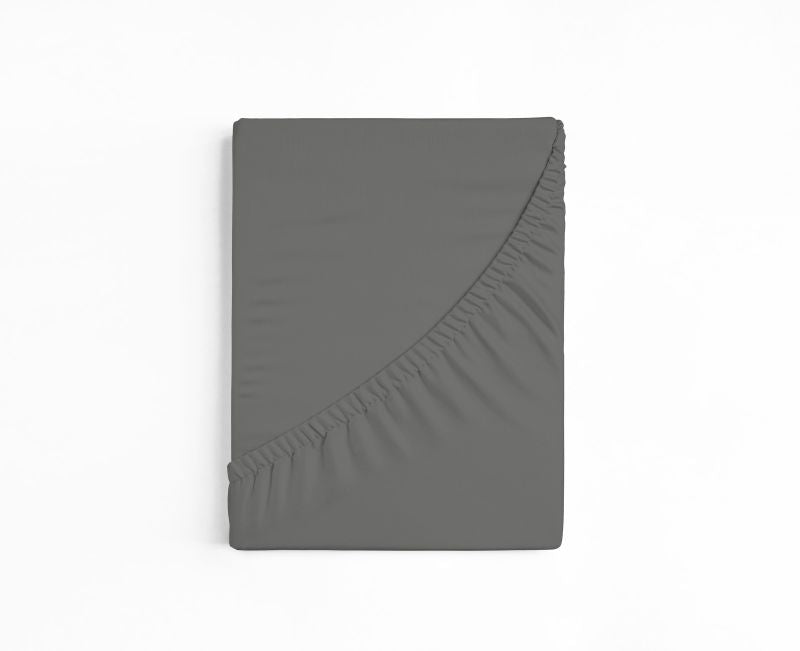 bettwarenland | bellana® deLuxe Edel-Jersey Topper Spannbettlaken | titan | gefaltet