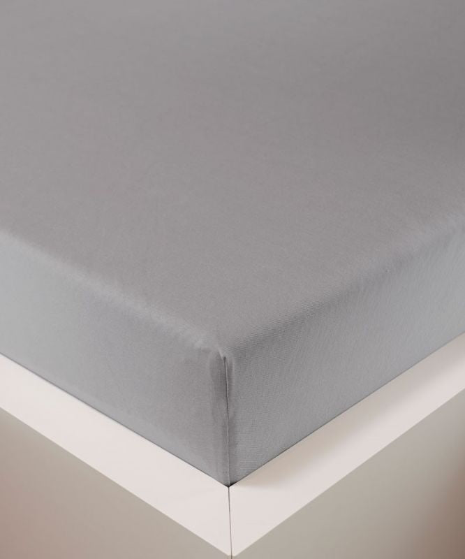 bettwarenland | bellana® deLuxe Edel-Jersey Topper Spannbettlaken | silber | bezogen