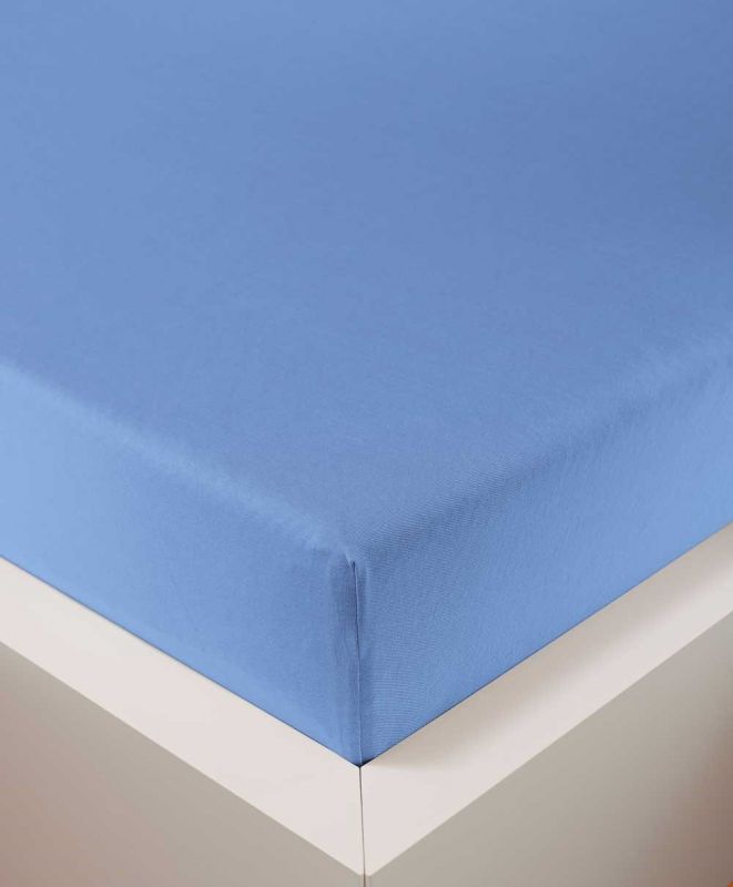 bettwarenland | bellana® deLuxe Edel-Jersey Topper Spannbettlaken | aqua | bezogen