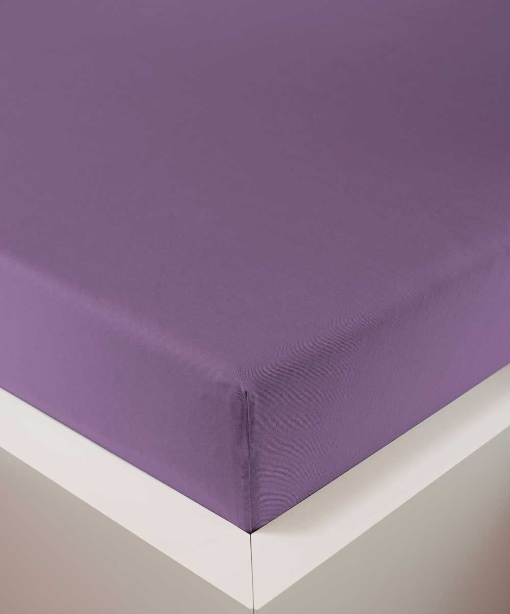 bettwarenland | bellana® Tencel Nobel-Jersey Spannbettlaken | pflaume | bezogen