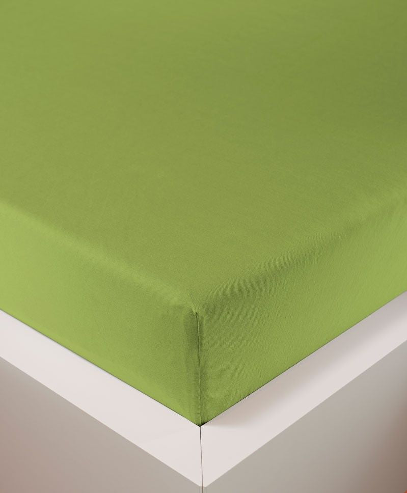 bettwarenland | bellana® Tencel Nobel-Jersey Spannbettlaken | moos | bezogen