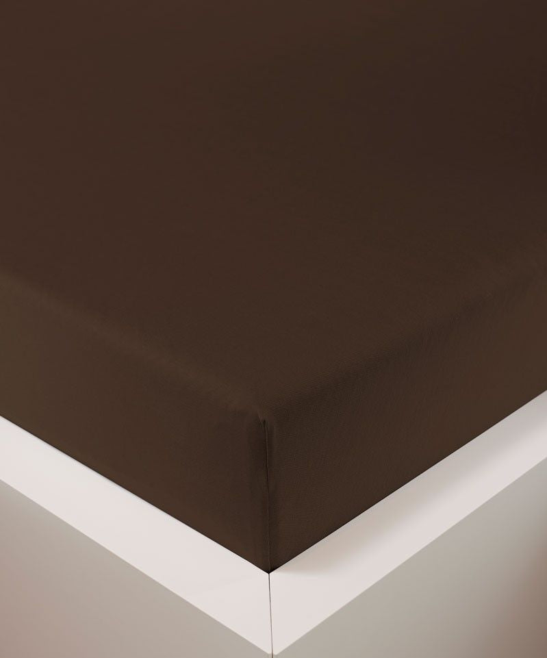 bettwarenland | bellana® Tencel Nobel-Jersey Spannbettlaken | schoko | bezogen