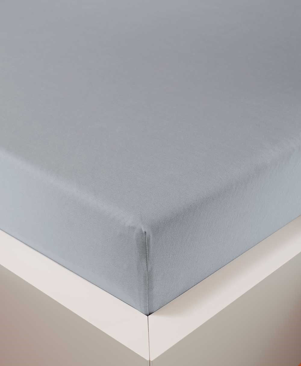 bettwarenland | bellana® Tencel Nobel-Jersey Spannbettlaken | steel | bezogen