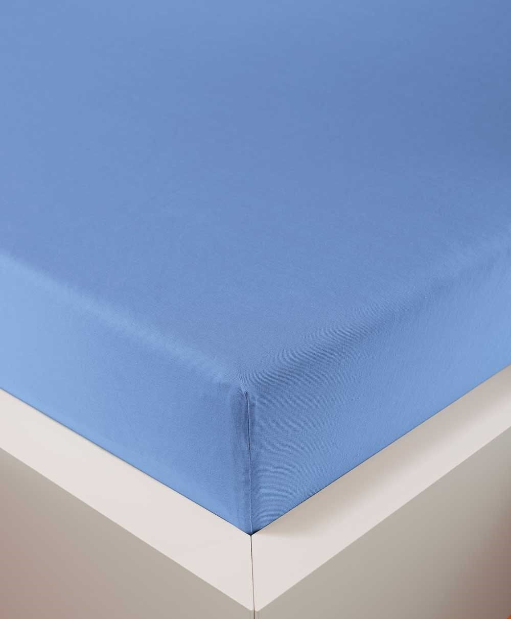 bettwarenland | bellana® Tencel Nobel-Jersey Spannbettlaken | aqua | bezogen
