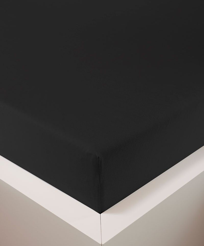 bettwarenland | bellana® Tencel Nobel-Jersey Spannbettlaken | schwarz | bezogen