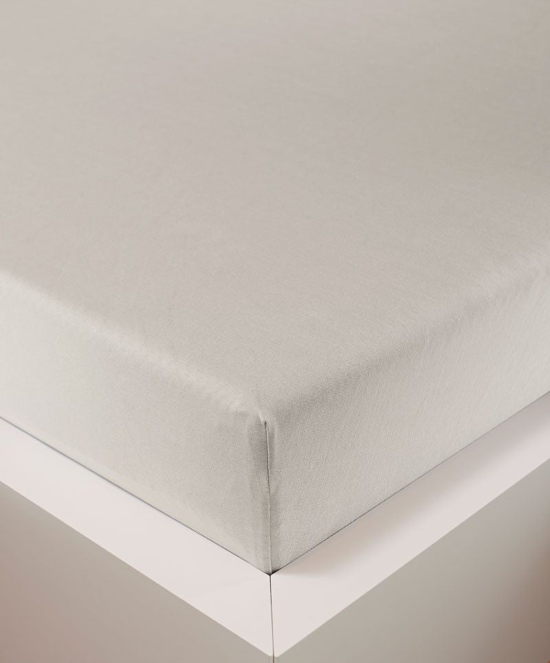 bettwarenland | bellana® Tencel Nobel-Jersey Spannbettlaken | schnee | bezogen