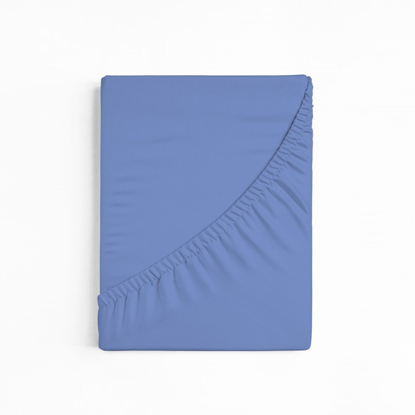 bettwarenland | bellana® Tencel Nobel-Jersey Spannbettlaken | mittelblau | gefaltet