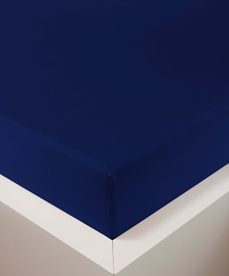 bettwarenland | bellana® Tencel Nobel-Jersey Spannbettlaken | marine | bezogen
