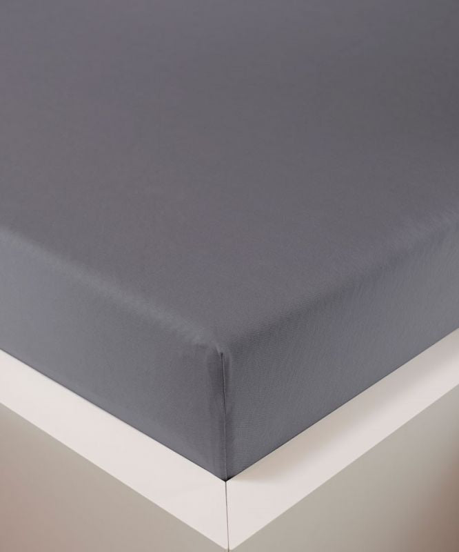 bettwarenland | bellana® deLuxe Edel-Jersey Topper Spannbettlaken | grau | bezogen