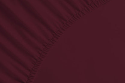 bettwarenland | bellana® deLuxe Edel-Jersey Topper Spannbettlaken | bordeaux | vergrößert