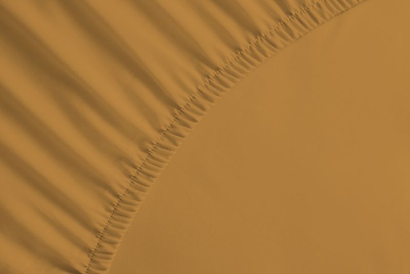 bettwarenland | bellana® deLuxe Edel-Jersey Topper Spannbettlaken | curry | vergrößert