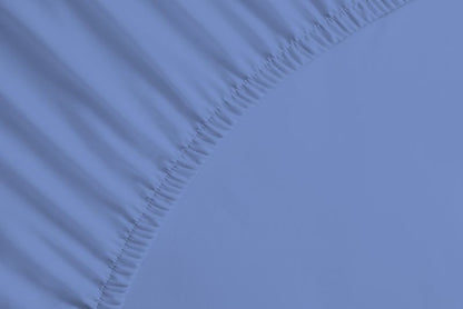 bettwarenland | bellana® deLuxe Edel-Jersey Topper Spannbettlaken | mittelblau | vergrößert