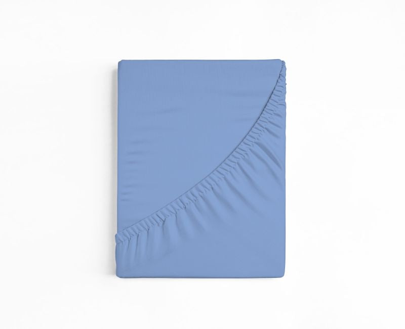 bettwarenland | bellana® deLuxe Edel-Jersey Topper Spannbettlaken | aqua | gefaltet