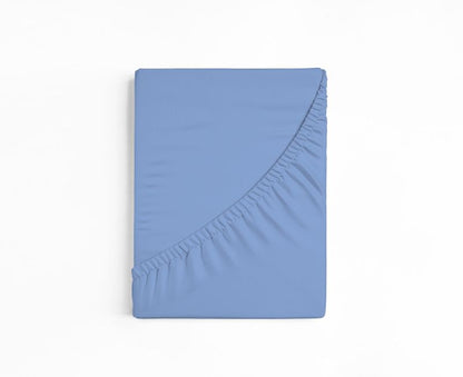 bettwarenland | bellana® deLuxe Edel-Jersey Topper Spannbettlaken | aqua | gefaltet