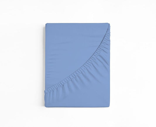 bettwarenland | bellana® deLuxe Edel-Jersey Topper Spannbettlaken | aqua | gefaltet
