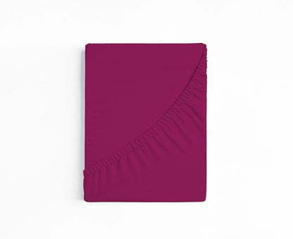 bettwarenland | bellana® deLuxe Edel-Jersey Topper Spannbettlaken | beere | gefaltet