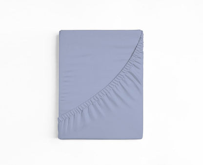 bettwarenland | bellana® deLuxe Edel-Jersey Topper Spannbettlaken | hellblau | gefaltet