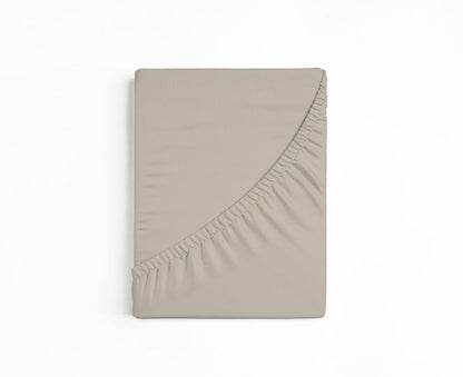 bettwarenland | bellana® deLuxe Edel-Jersey Topper Spannbettlaken | kiesel | gefaltet