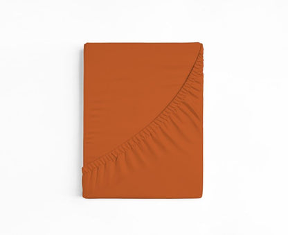 bettwarenland | bellana® deLuxe Edel-Jersey Topper Spannbettlaken | papaya | gefaltet