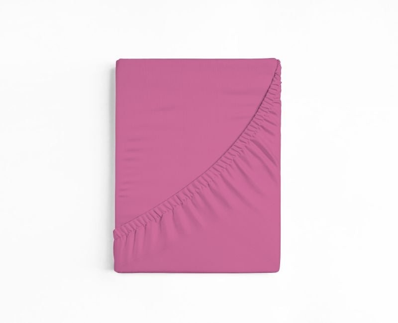 bettwarenland | bellana® deLuxe Edel-Jersey Topper Spannbettlaken | pink | gefaltet