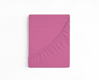 bettwarenland | bellana® deLuxe Edel-Jersey Topper Spannbettlaken | pink | gefaltet