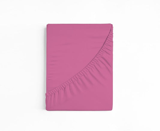 bettwarenland | bellana® deLuxe Edel-Jersey Topper Spannbettlaken | pink | gefaltet