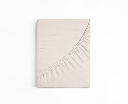 bettwarenland | bellana® deLuxe Edel-Jersey Topper Spannbettlaken | schnee | gefaltet
