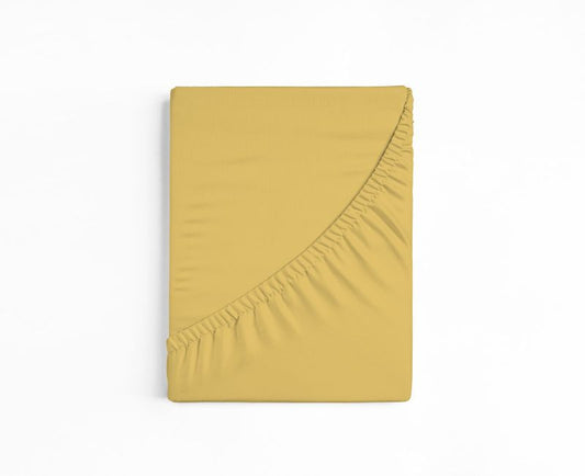 bettwarenland | bellana® deLuxe Edel-Jersey Topper Spannbettlaken | weizen | gefaltet