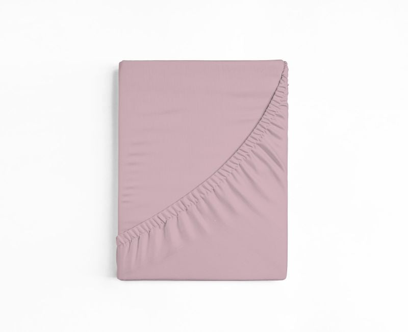 bettwarenland | bellana® deLuxe Edel-Jersey Topper Spannbettlaken | zartrosa | gefaltet
