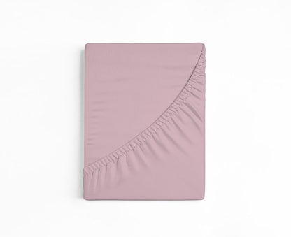 bettwarenland | bellana® deLuxe Edel-Jersey Topper Spannbettlaken | zartrosa | gefaltet