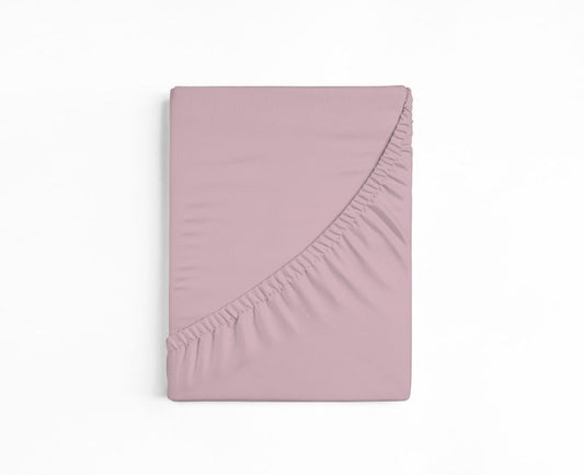 bettwarenland | bellana® deLuxe Edel-Jersey Topper Spannbettlaken | zartrosa | gefaltet