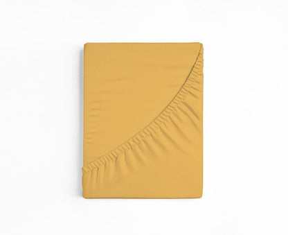 bettwarenland | bellana® deLuxe Edel-Jersey Topper Spannbettlaken | zitrone | gefaltet