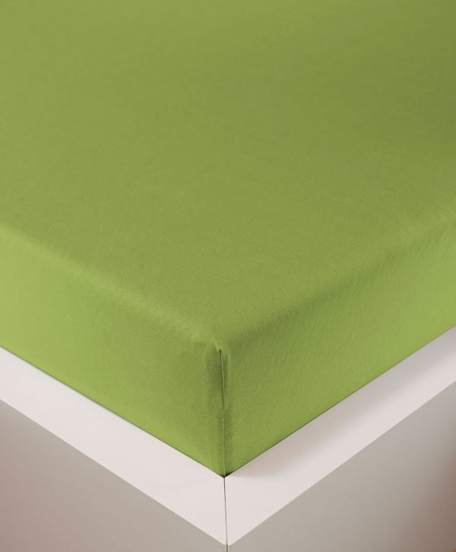 bettwarenland | bellana® deLuxe Edel-Jersey Topper Spannbettlaken | moos | bezogen