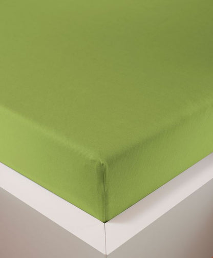 bettwarenland | bellana® deLuxe Edel-Jersey Topper Spannbettlaken | moos | bezogen