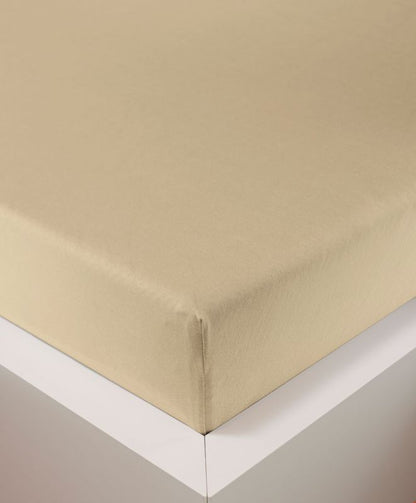 bettwarenland | bellana® deLuxe Edel-Jersey Topper Spannbettlaken | natur | bezogen