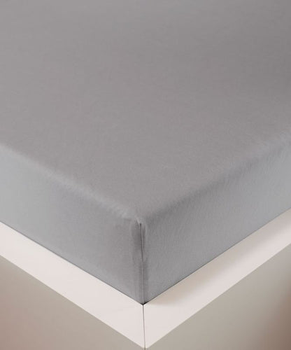 bellana® deLuxe Edel-Jersey Topper Spannbettlaken | silber | bezogen