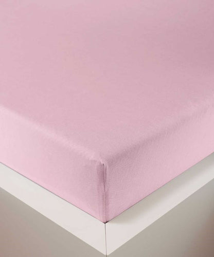 bettwarenland | bellana® deLuxe Edel-Jersey Topper Spannbettlaken | puder | bezogen