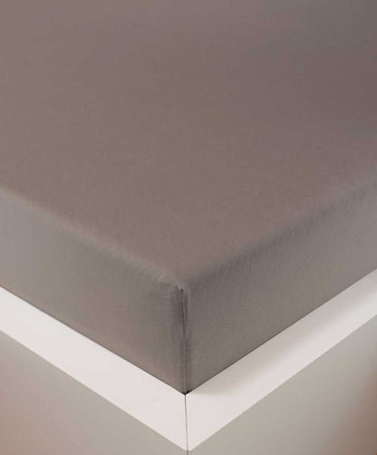 bettwarenland | bellana® deLuxe Edel-Jersey Topper Spannbettlaken | espresso | bezogen