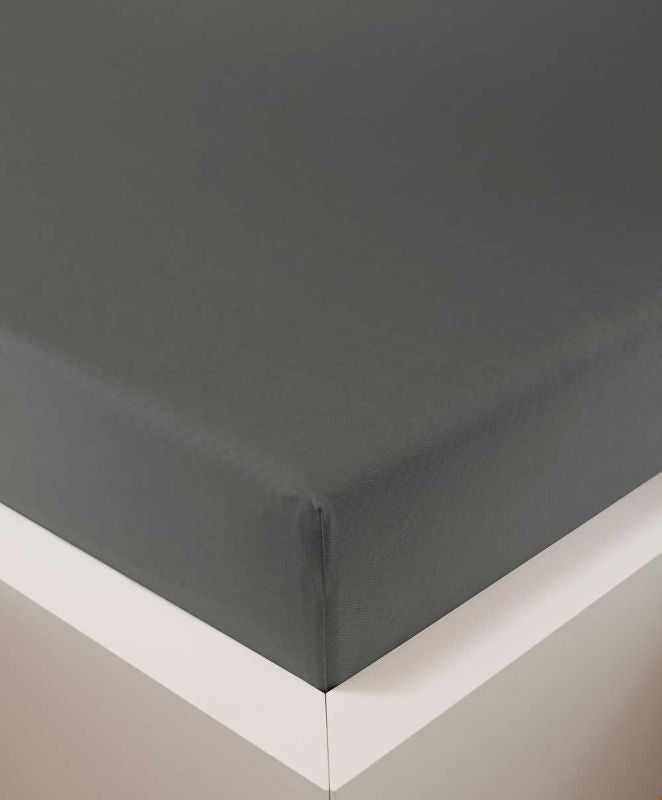 bettwarenland | bellana® deLuxe Edel-Jersey Topper Spannbettlaken | titan | bezogen
