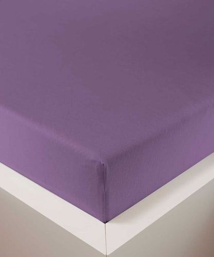 bettwarenland | bellana® deLuxe Edel-Jersey Topper Spannbettlaken | pflaume | bezogen