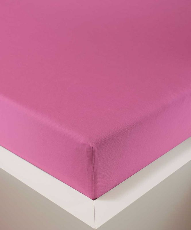 bettwarenland | bellana® deLuxe Edel-Jersey Topper Spannbettlaken | pink | bezogen