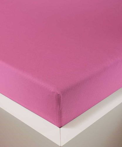 bettwarenland | bellana® deLuxe Edel-Jersey Topper Spannbettlaken | pink | bezogen