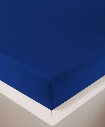 bettwarenland | bellana® deLuxe Edel-Jersey Topper Spannbettlaken | royal | bezogen