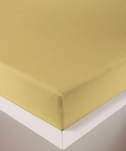 bettwarenland | bellana® deLuxe Edel-Jersey Topper Spannbettlaken | weizen | bezogen