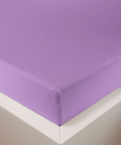 bettwarenland | bellana® deLuxe Edel-Jersey Topper Spannbettlaken | lavendel | bezogen