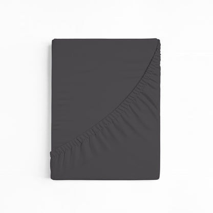bettwarenland | bellana® Tencel Nobel-Jersey Spannbettlaken | anthrazit | gefaltet